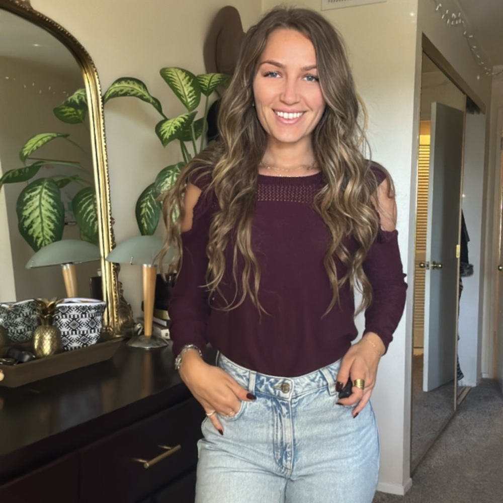LC Lauren Conrad cut out sweater small